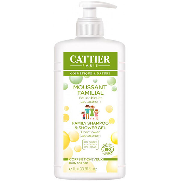 Cattier Moussant familial Sans savon Pamplemousse 1L
