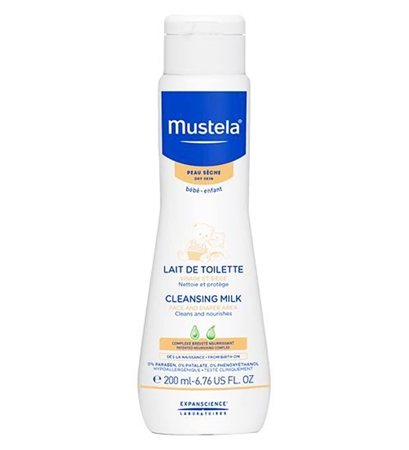 3504105028626-1-2 Mustela Lait de Toilette Bébé - 200 ml – Image 1