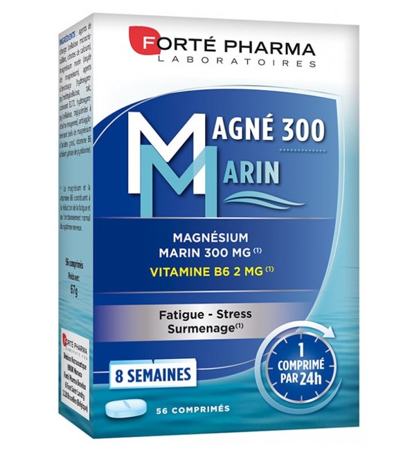 3700221313695-2 Forté Pharma Magnésium 300 Marin - 56 Comprimés – Image 1