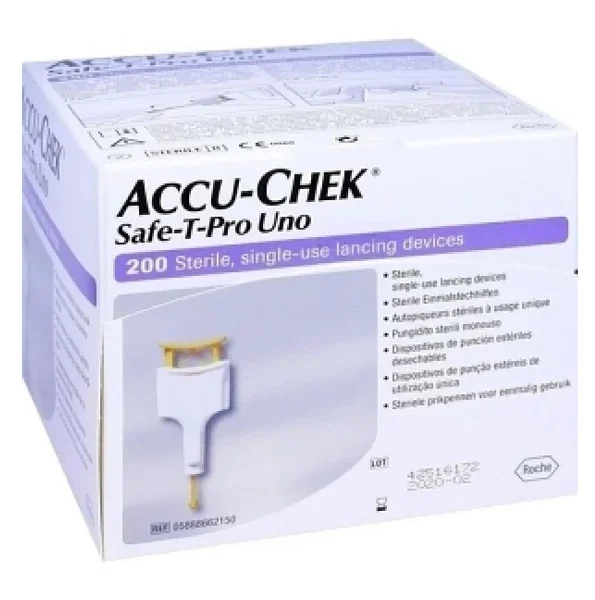 Accu-Check Safe-T-Pro Uno Lancettes x200
