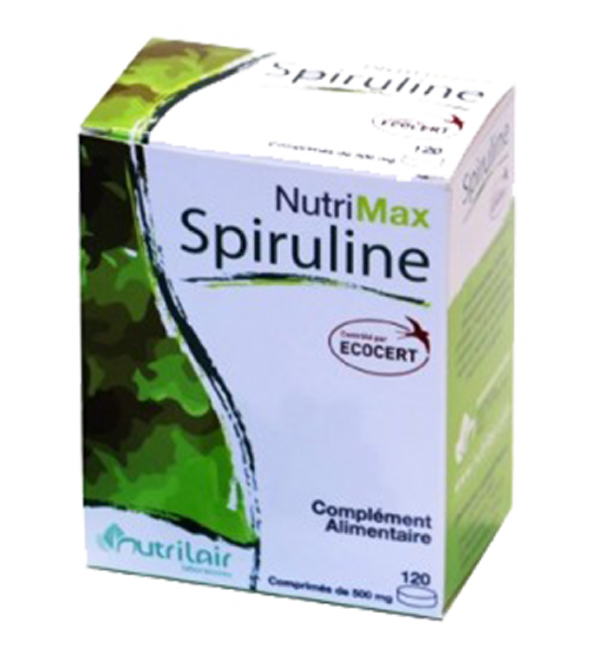 6111251850031-1-2 Nutrimax Spiruline Bio - 120 Comprimés – Image 1