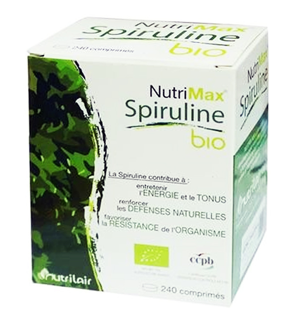 6111251850062-1-2 Nutrimax Spiruline Bio - 240 Comprimés – Image 1
