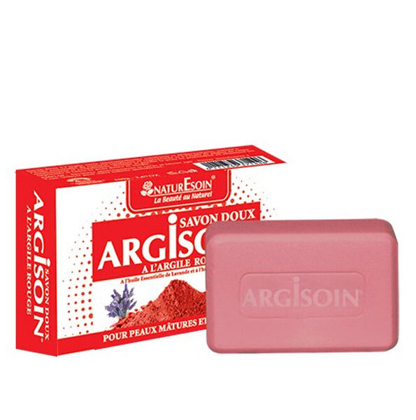 NaturEsoin Argisoin Savon à l'Argile Rouge- 125 G