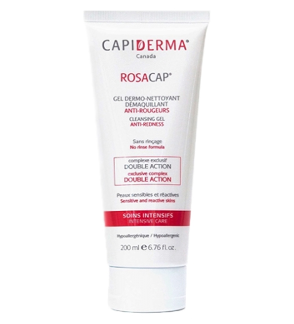 818118002690-1-2 Capiderma - Rosacap gel derme-nettoyant démaquillant anti-rougeurs - 200 ml – Image 1