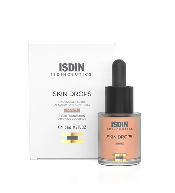 8429420124493-1-1-2 Isdin Skin drops fond de teint fluide Bronze 15ml – Image 1