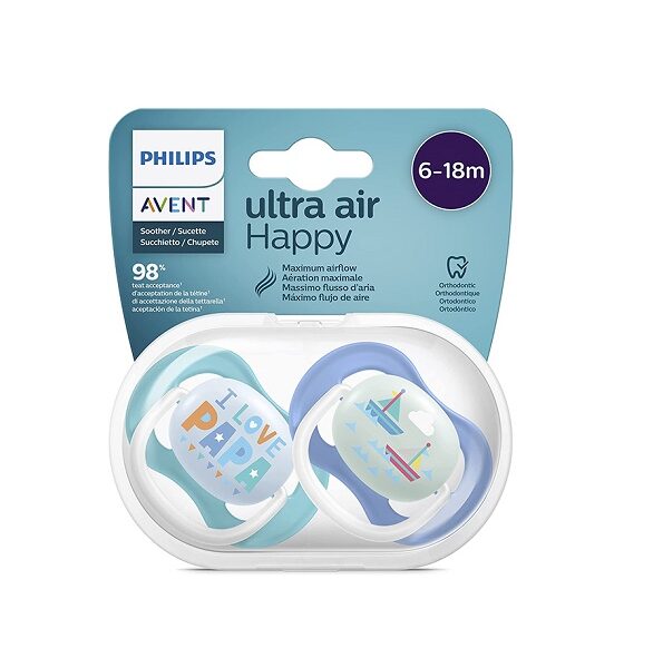 AVENT Sucette Ultra Air 6-18Mois – Garçon