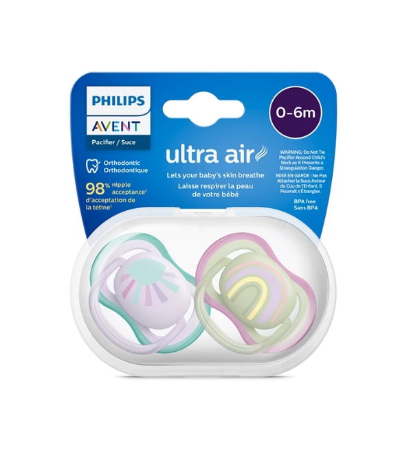 Avent-Suc-Ultra-Air-0-6m-Girl-Scf08559 Avent Sucette Ultra Air 0-6m Girl Scf085/59 – Image 1