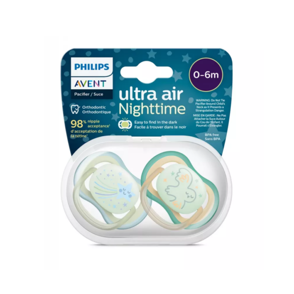Avent Sucette Ultra Air Night Time 0-6m Scf376/18 Boy