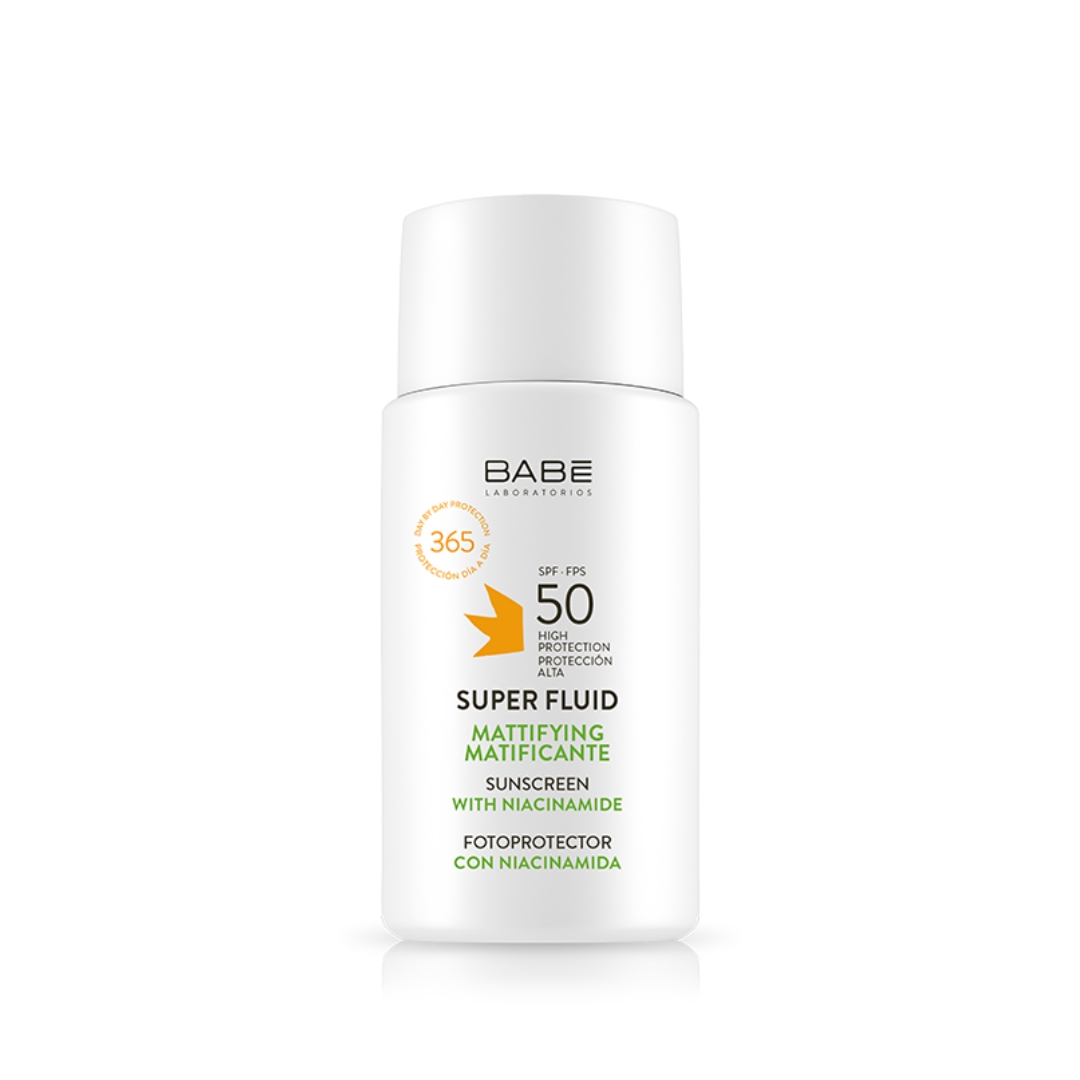Babe-Facial-sunscreen-super-fluid-spf50-50ml Babe Facial Sunscreen Super Fluid Spf50 50ml – Image 1