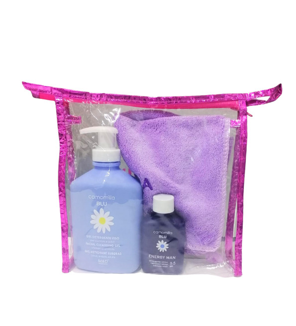 Camomilla-Blu-gel-surgras-300mlgel-intime-Ech-Serviette-Trousse-1-2 Camomilla Blu Gel Surgras 300ml + Gel Intime mini + Serviette Trousse – Image 1