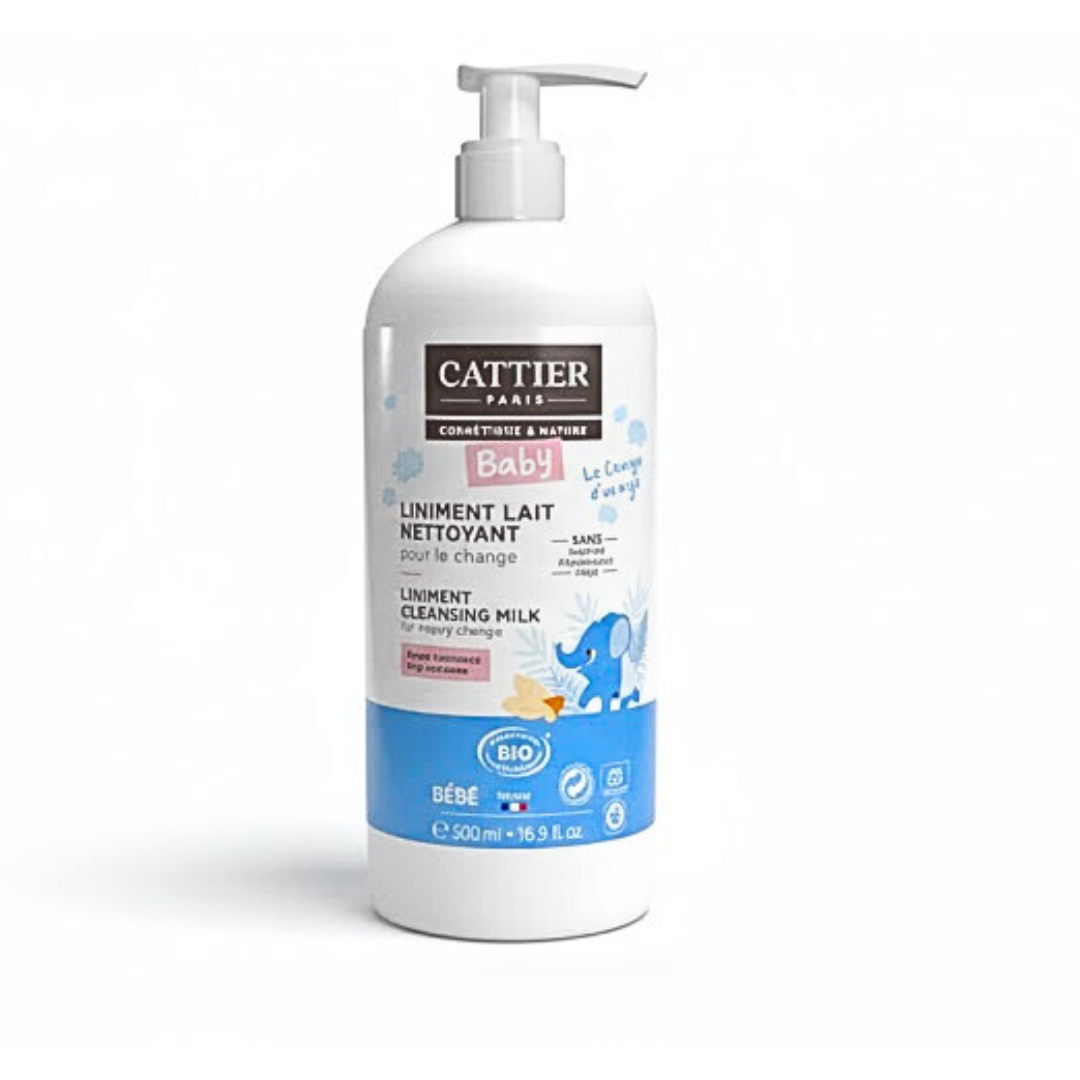 Cattier-Baby-Liniment-Lait-Nettoyant-500ml-1 Cattier Baby Liniment Lait Nettoyant 500ml – Image 1