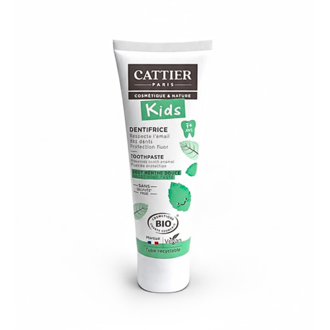 Cattier-Dentifrice-Kids-7-Gout-Menthe-Douce-2 Cattier Dentifrice Kids +7 Gout Menthe Douce – Image 1