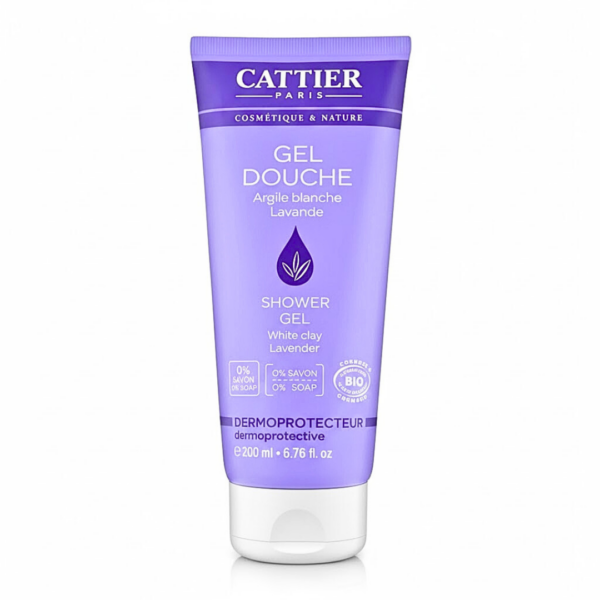 Cattier Gel Douche Argile Blanche Lavande 200ml