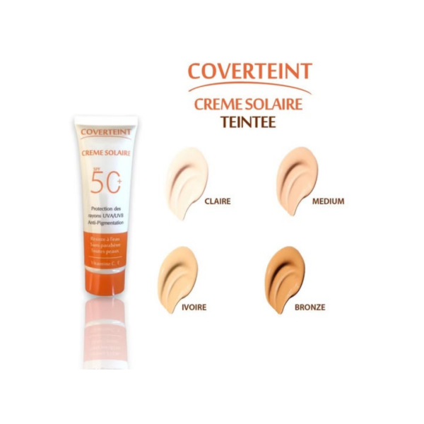 Coverteint Creme Solaire Teintee ivoire spf50+ 50ml