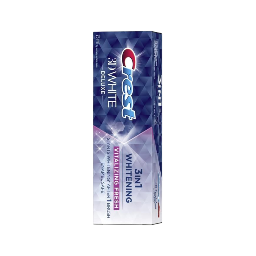 Crest-3D-white-dent-Vitalizing-Fresh-75ml-2 Crest 3D white dentifrice Vitalizing Fresh 75ml – Image 1