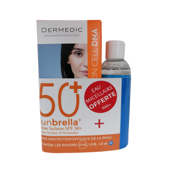 Dermedic Sunbrella Peaux Seches et Normales 50ml+ Eau micellaire 100ml Pack