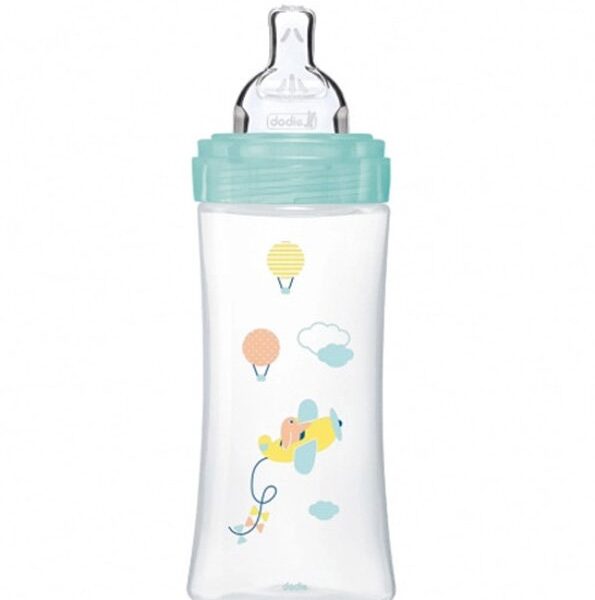 Dodie Biberon senstation+ Tétine plate 330ml +6m Air
