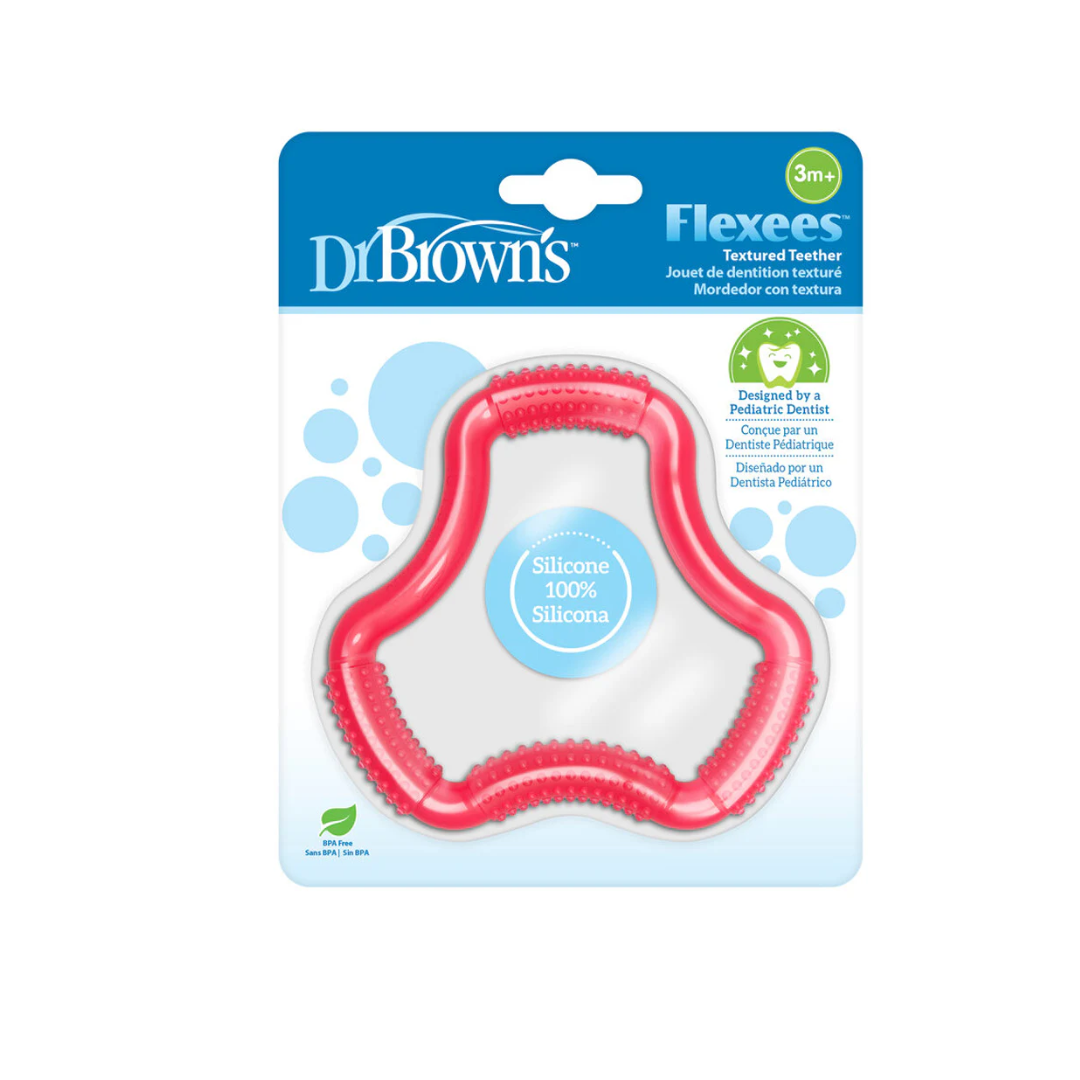 Dr-Browns-Anneau-de-dentition-Flexees-Pink-3m-TE101 Dr Brown's Anneau de Dentition Flexees Pink +3m – Image 1