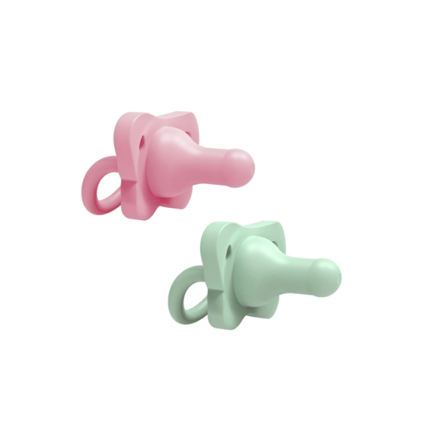 Dr Brown's 2 suc Happy Paci Vert & Rose 0-6m