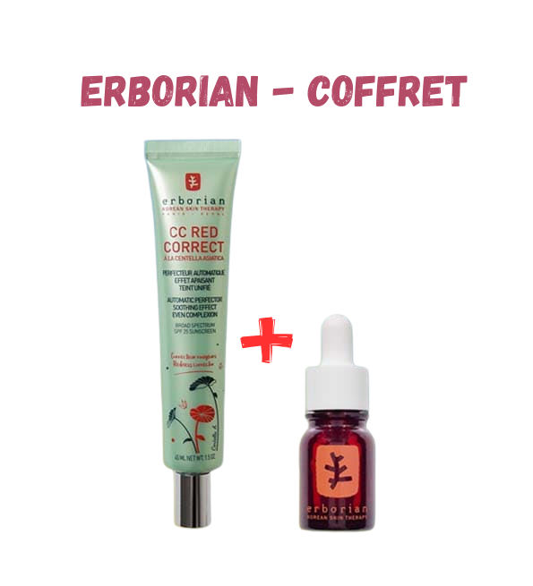 ERBORIAN-Coffret-CC-Red-correct-45mlSkin-Therapy-10ml ERBORIAN - Coffret CC Red Correct 45ml + Skin Therapy 10ml – Image 1