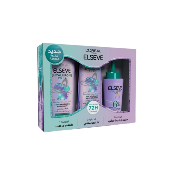 Elseve Routine Hyaluron Pure Serum+ Shampooing + Apres-Shampooing