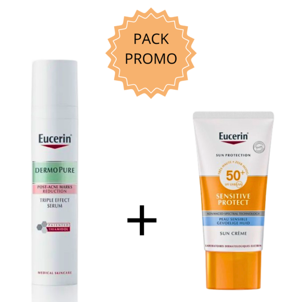 Eucerin Dermopure Triple Effect Serum 40ml+Sun Creme spf50+ 50ml Pack