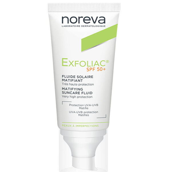 NOREVA EXFOLIAC FLUIDE SOLAIRE MATIFIANT SPF50+ 40ml