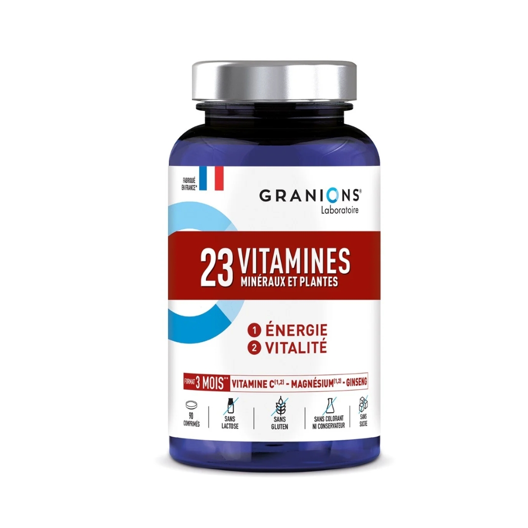 GRANIONS-23-Vitamines-Mineraux-Plantes-B90-Comprimes GRANIONS 23 Vitamines Mineraux & Plantes B90 Comprimes – Image 1