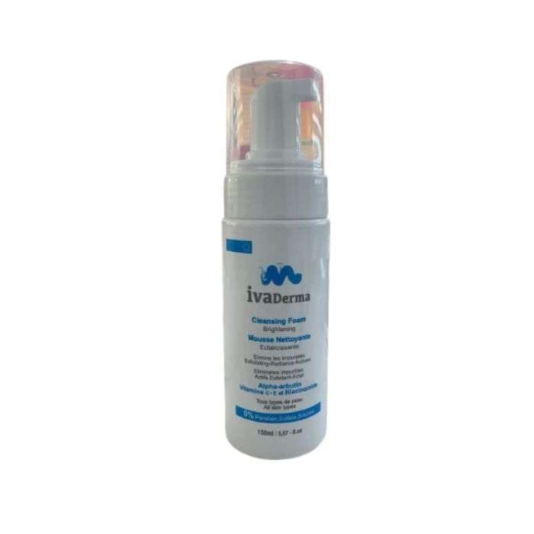Ivaderma-Mousse-nettoyant-Eclaircissant-150ml-2 Ivaderma Mousse Nettoyant Eclaircissant 150ml – Image 1
