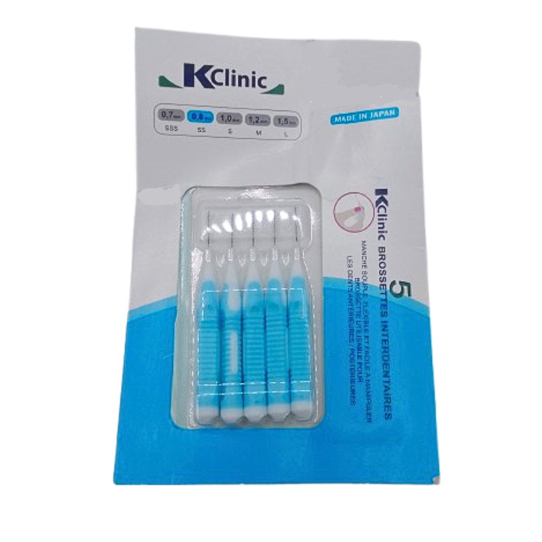 Kin-clinic-brossettes-interdentaire-0.8mm-5unites-2 Kin Clinic Brossettes Interdentaire 0.8mm 5Unites – Image 1