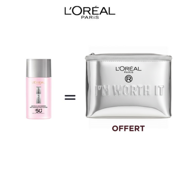 L'oreal Paris Glycolic-Bright Anti-dark Spot UV spf50+ 50ml = Trousse