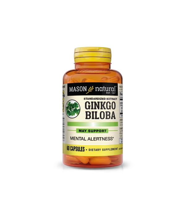 Mason-Natural-Ginkgo-Biloba-60-capsules-1773-60-2 Mason Natural Ginkgo Biloba 60 capsules – Image 1