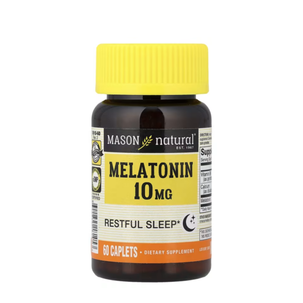 Mason Natural Melatonin 10mg 60 Caplets 1810-60
