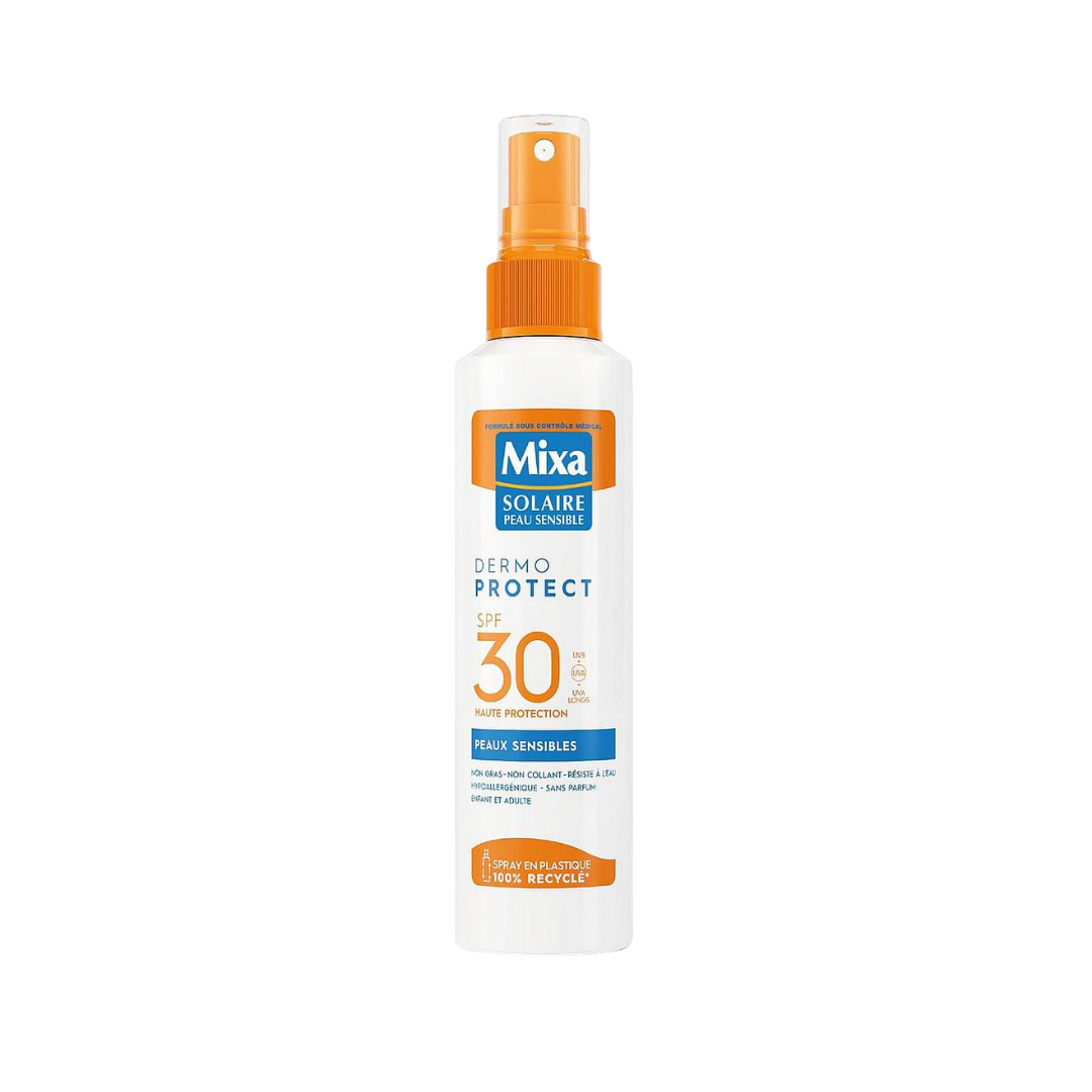 Mixa-Solaire-Adult-Spray-Peaux-Sensibles-spf30-150ml-2 Mixa Solaire Adult Spray Peaux Sensibles spf30+ 150ml – Image 1