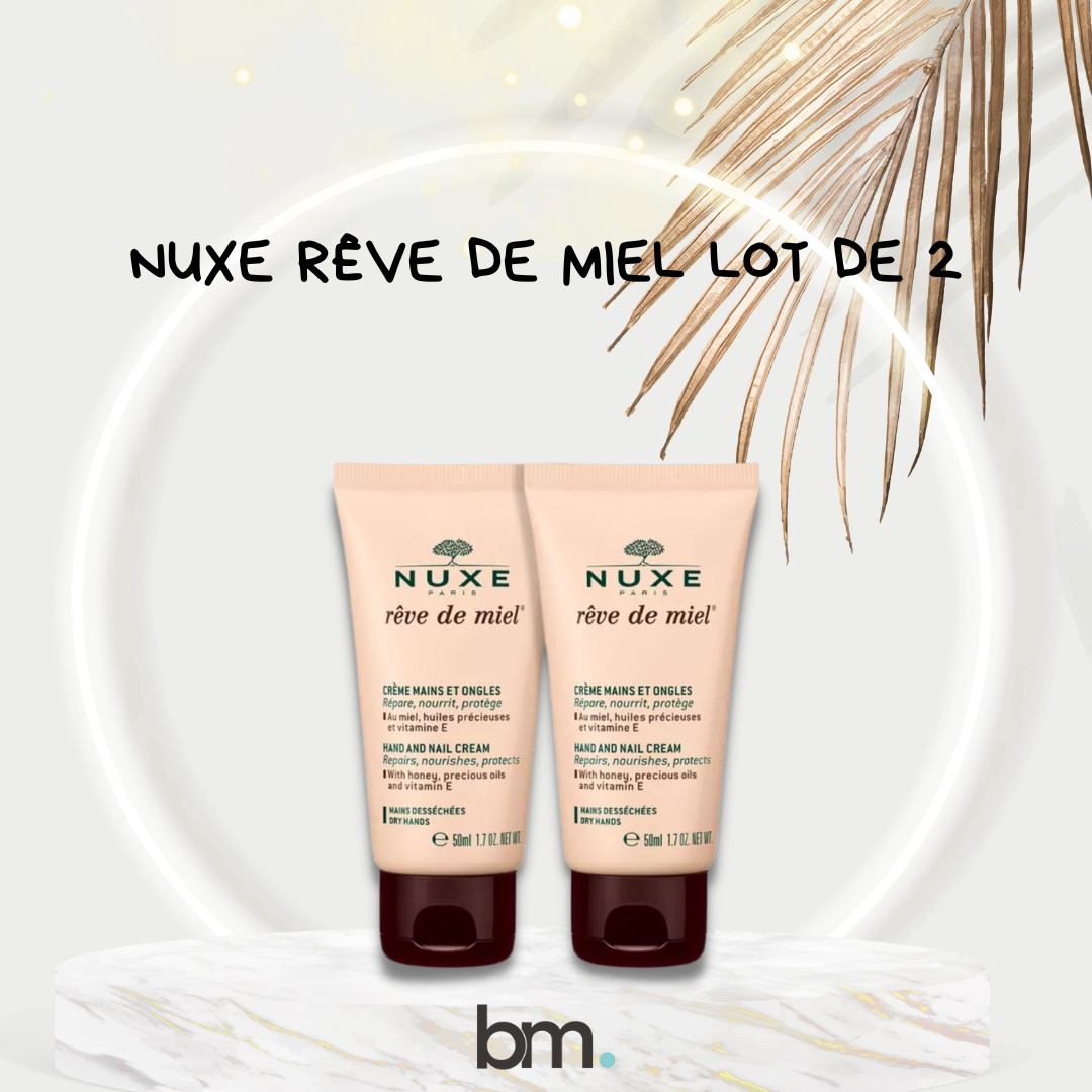 NUXE-REVE-DE-MIEL-LOT-DE-2-1-2 NUXE Rêve de Miel Crème Mains et Ongles 50ml Lot de 2 – Image 1