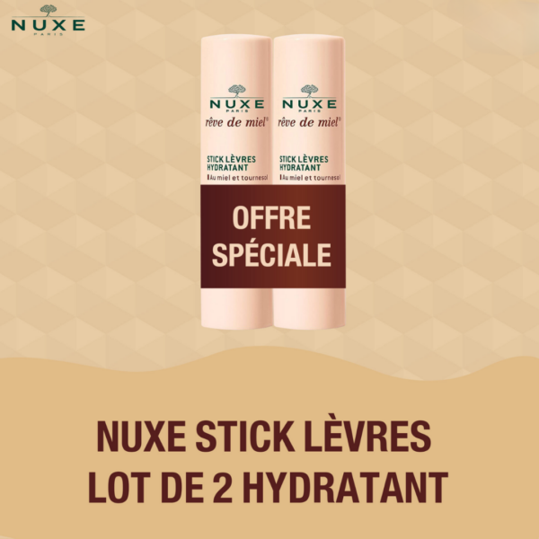 NUXE Rêve de Miel – Stick Lèvres Hydratant Lot de 2