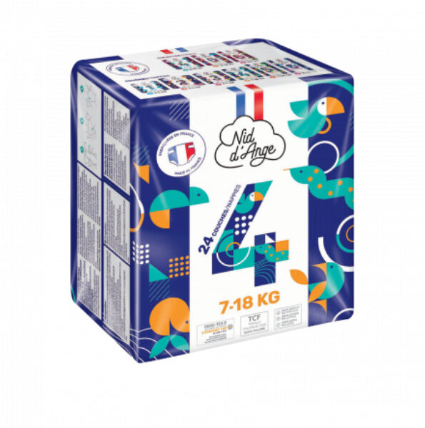 Nid d'ange Couche Taille 4 7/18kg 24 Pieces