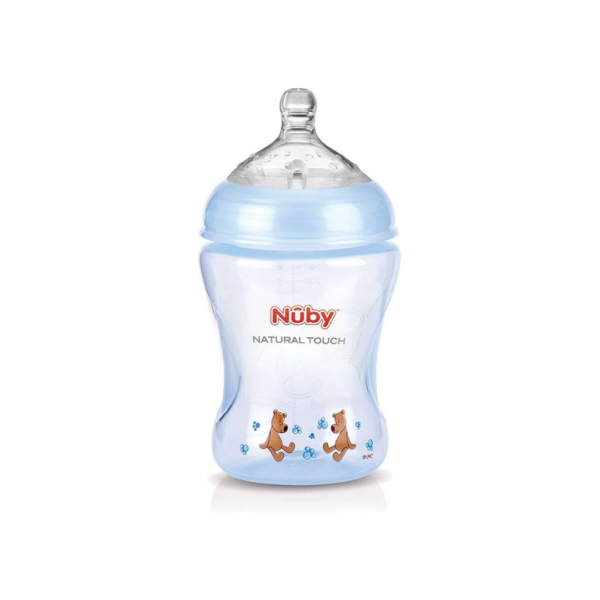 Nuby Biberon Col Large Blue Claire +0m 240ml NT68007