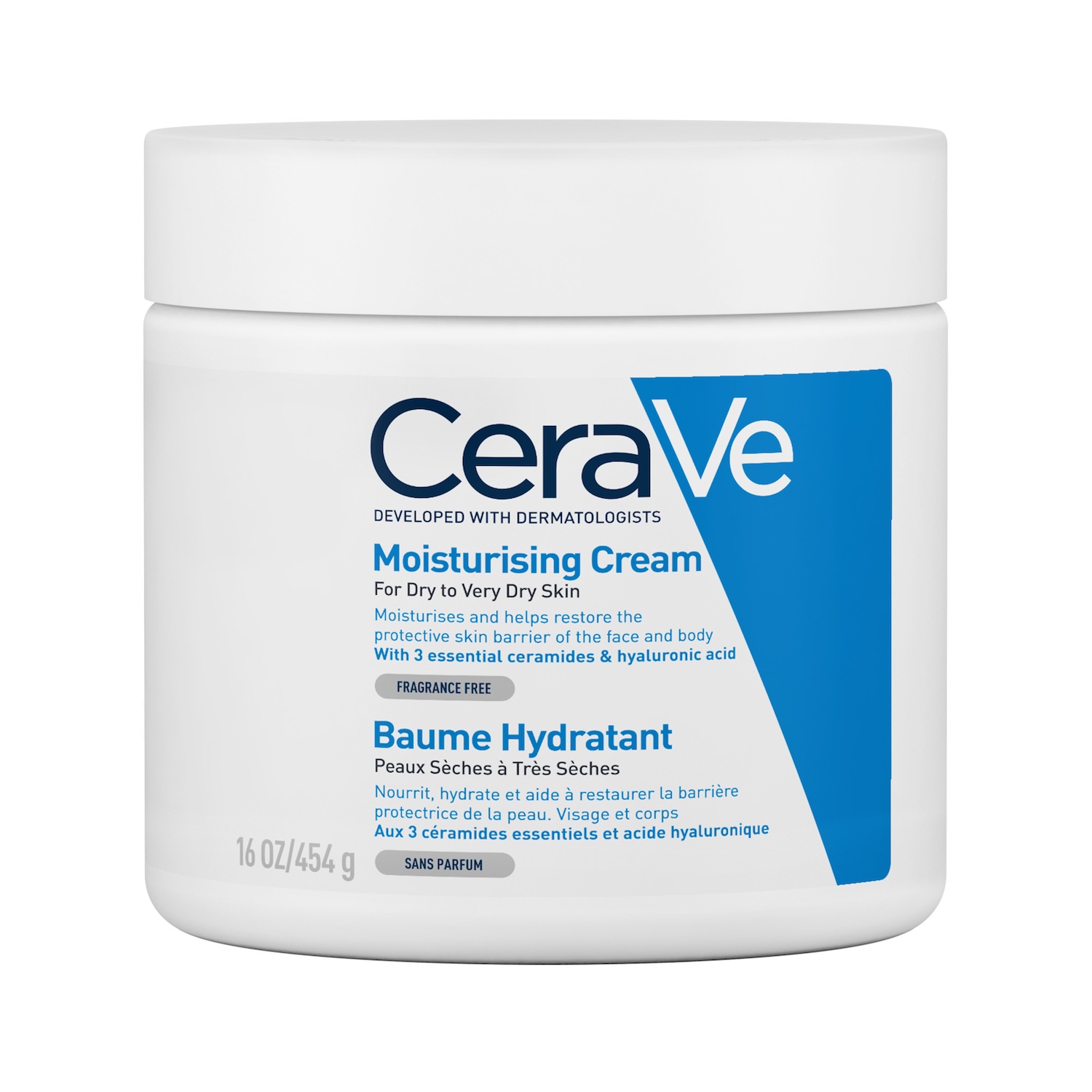 Packshot-Front-17-1-2 CeraVe Baume Hydratant Nourrissant Peau Sèche à Très Sèche | 454g – Image 1