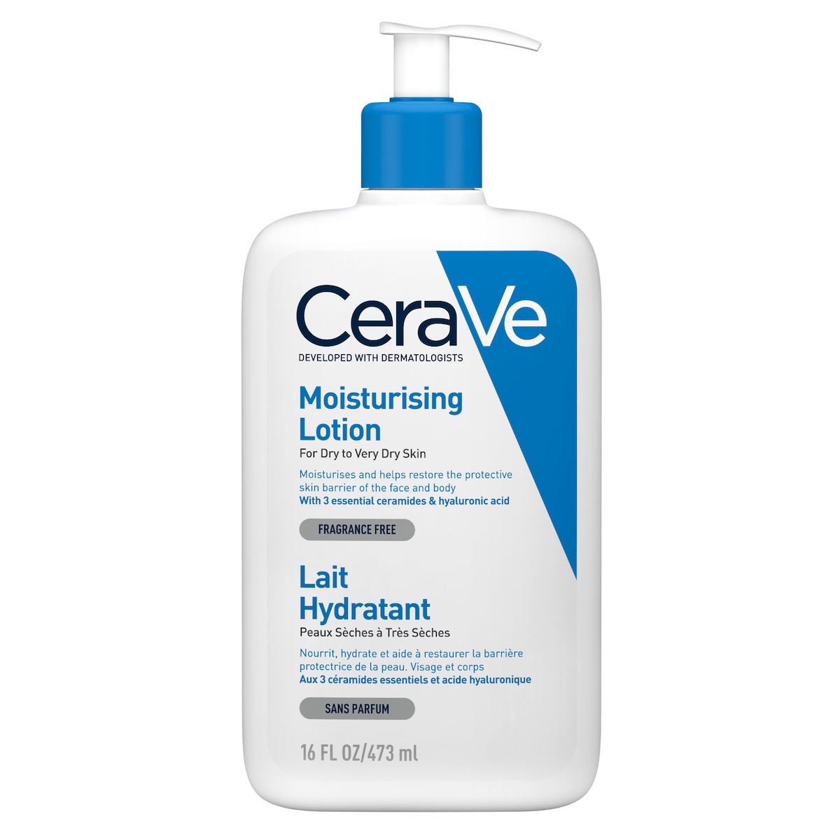 Packshot-Front-3-1-2 CeraVe Lait Hydratant Léger Peau Sèche à Très Sèche | 473ml – Image 1