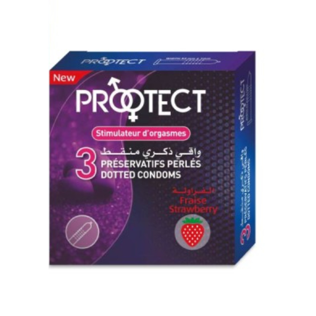 Protect-preservatifs-Fraise-3-pcs-2 Protect Preservatifs Fraise 3 Pieces – Image 1