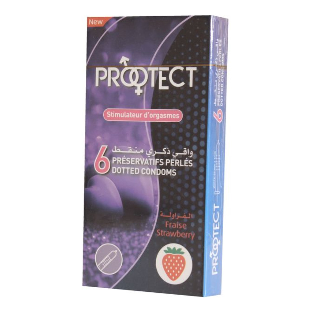 Protect-preservatifs-Fraise-6-pcs-2 Protect Preservatifs Fraise 6 Pieces – Image 1
