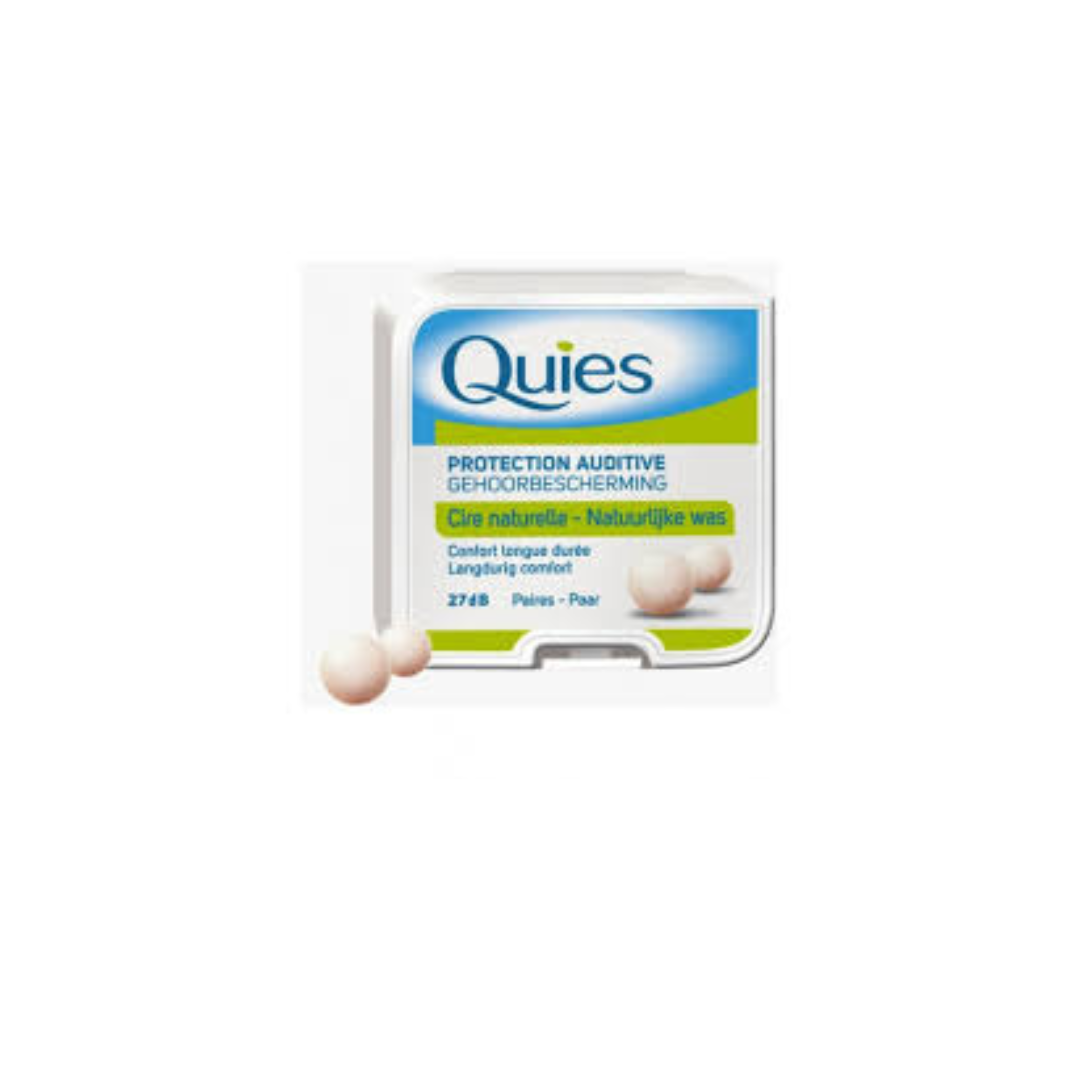 QUIES-Protection-Auditive-Cire-Naturelle-Tube-2-Paires-2 QUIES Protection Auditive Cire Naturelle Tube 2 Paires – Image 1