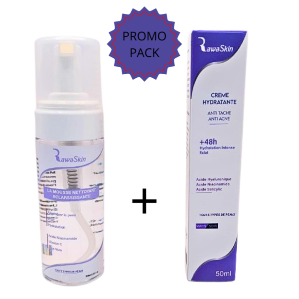 RawaSkin Pack Creme Hydratante 50ml+Mousse Nettoyant 150ml