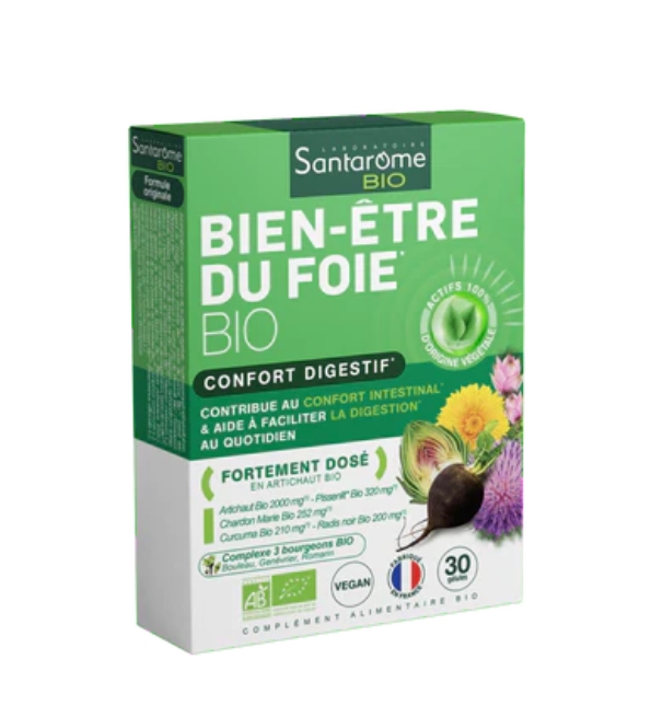 SANTAROME-BIEN-ETRE-DU-FOIE-30GEL SANTAROME BIEN ETRE DU FOIE 30 GELULES – Image 1