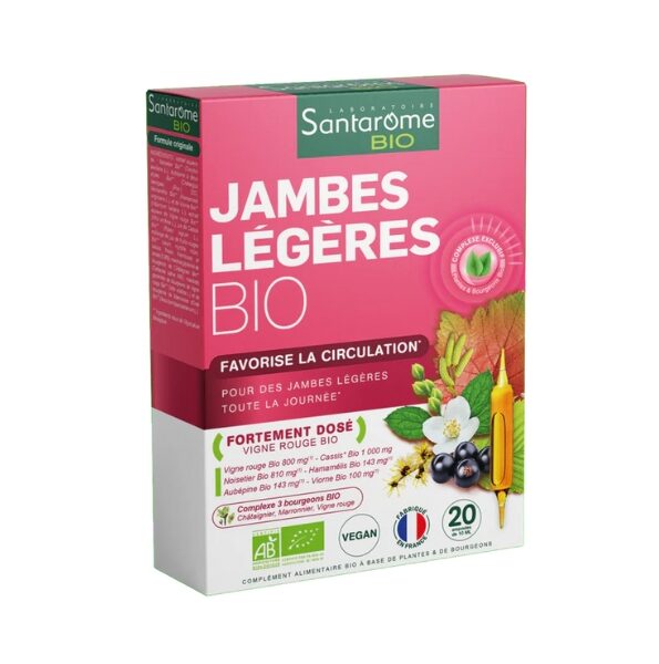 SANTAROME JAMBES LEGERES BIO 20 AMPOULES