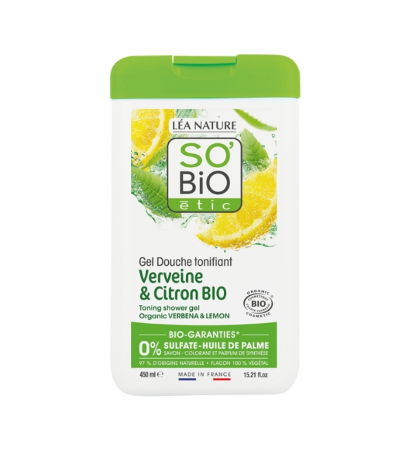 SO-BIO-GEL-DOUCHE-VERVEINE-CITRON-450ML-2 SO BIO GEL DOUCHE VERVEINE CITRON 450ML – Image 1