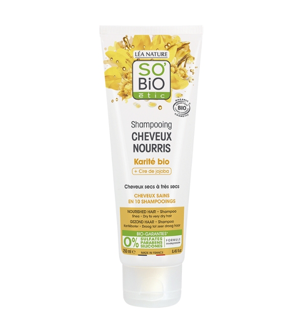 SO-BIO-SHAMPOING-NOURRI-AU-BEURRE-DE-KARITE-2 SO BIO SHAMPOOING NOURRI AU BEURRE DE KARITE 250ML – Image 1