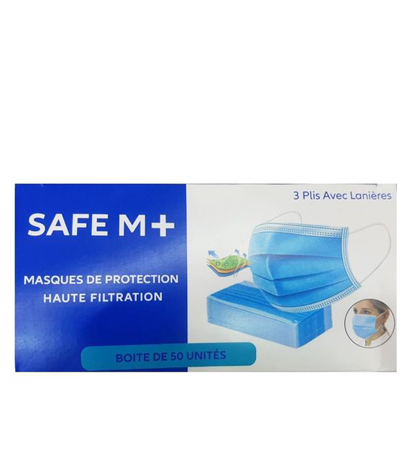 Safe-M-Maques-de-Protection-Haute-Filtration-50-pieces-1-1 Safe M+ Maques de Protection Haute Filtration - 50 Piéces – Image 1