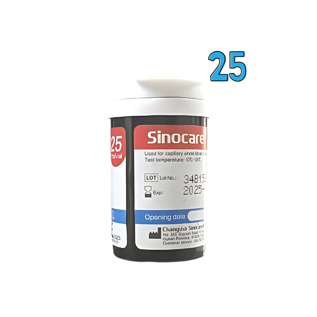 Sinocare-Bandelettes-25pcs-2 Sinocare Bandelettes 25 Pieces – Image 1